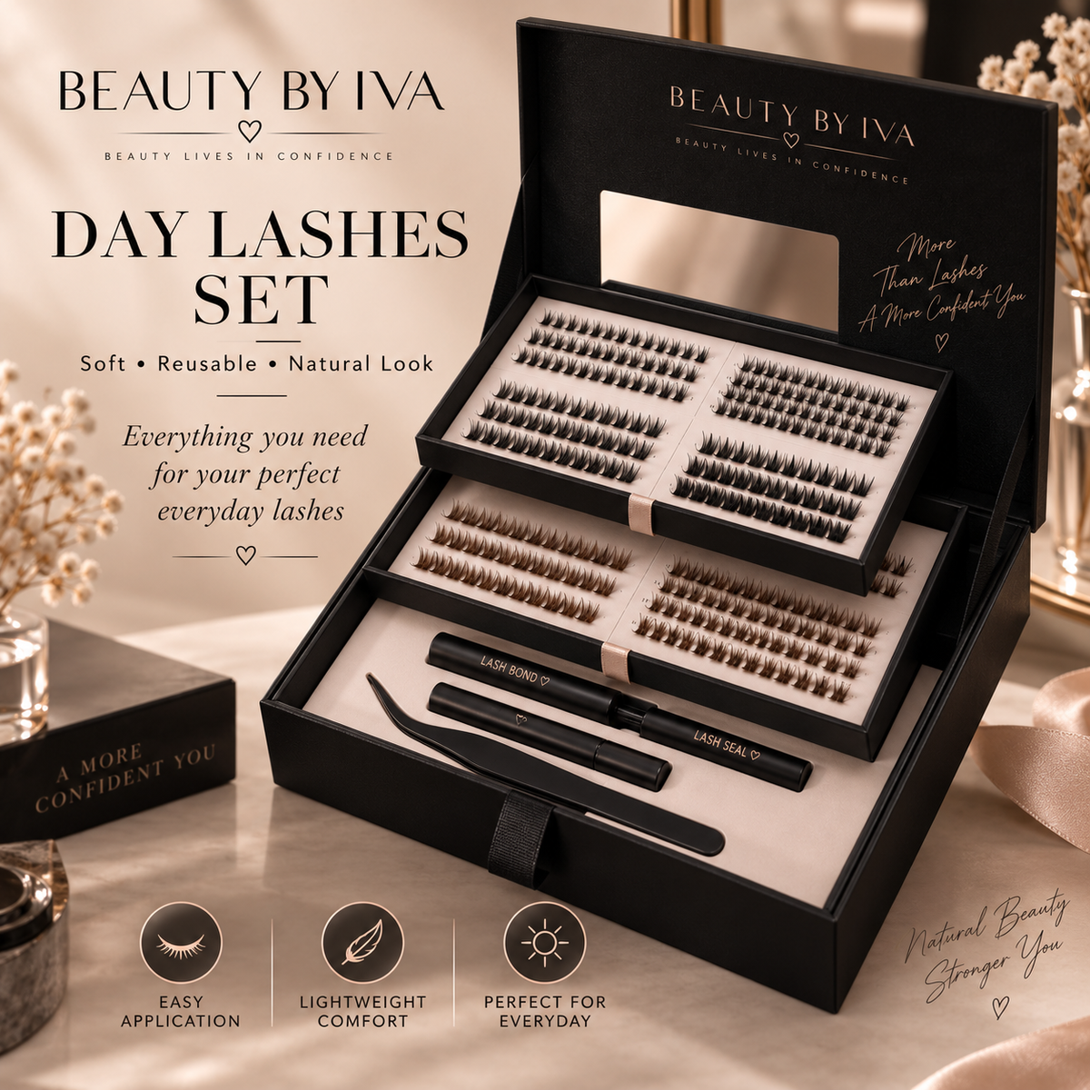 Beauty by Iva Day Wispy Lashes Set – DIY Cluster Lashes Komplettset